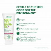 alkmene MY TEA TREEOIL Foot Cream is Vegan, Microplastik free, Made in Germany , packaging Recyclable