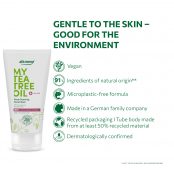 alkmene MY TEA TREEOIL Facial Wash is Vegan, Microplastik free, Made in Germany , packaging Recyclable