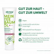 Gut zur Haut gut zur Umwelt MEIN Teebaumöl Kräuter Zahncreme ist vegan, mikroplastikfrei und dermatologisch bestätigt