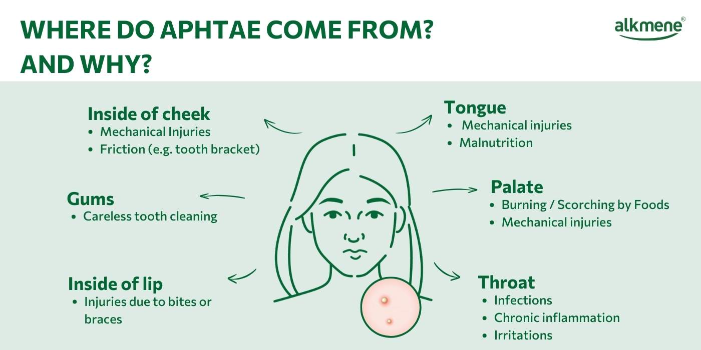 infografic on the occurrence of aphtae