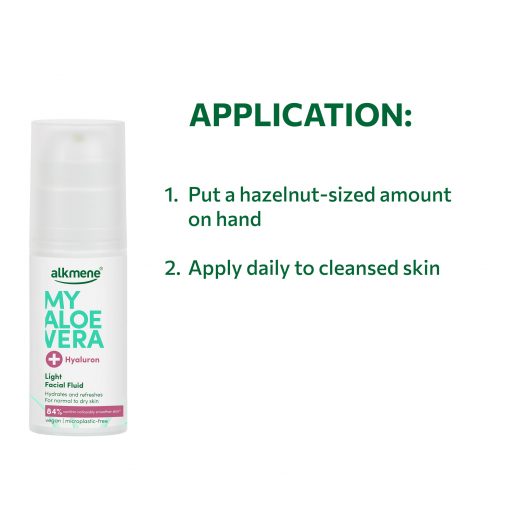 MY ALOE VERA facial fluid application